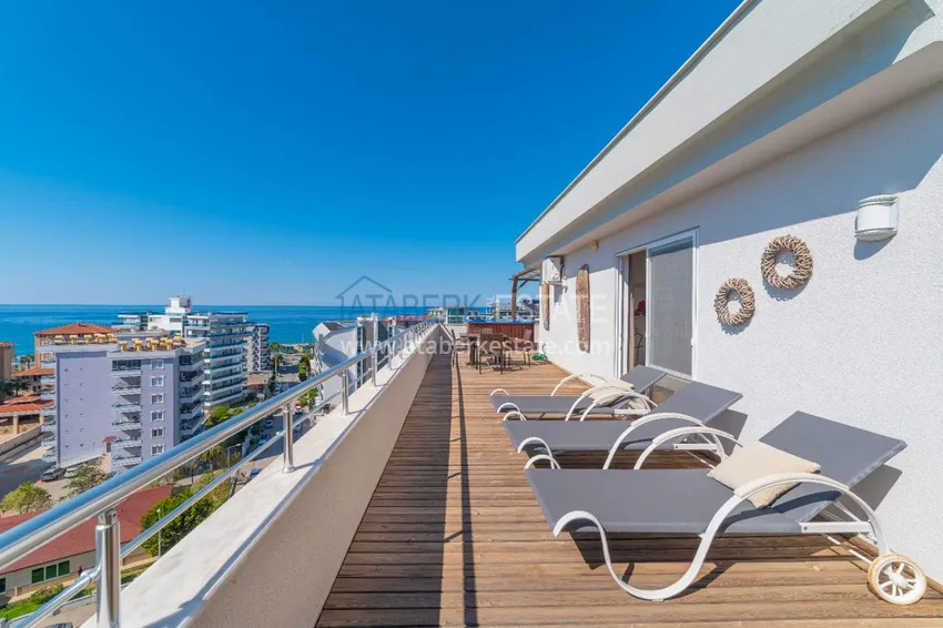 Purchase Luxurious view duplex penthouse in one of the best complexes in Tosmur 4