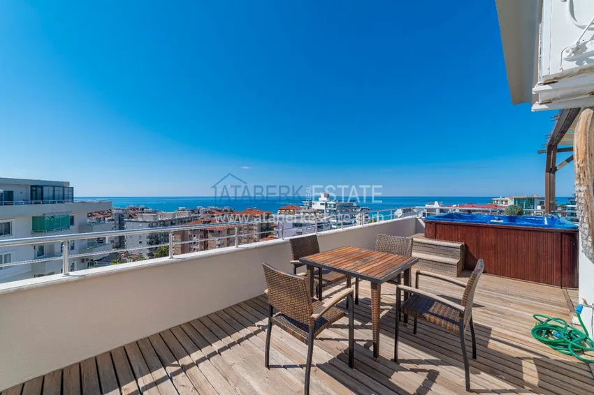 Luxurious view duplex penthouse in one of the best complexes in Tosmur 1