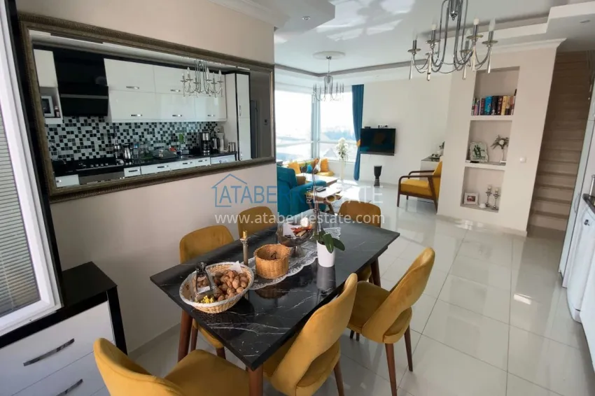 Purchase Furnished duplex apartment with sea and mountain views - center, Alanya 8