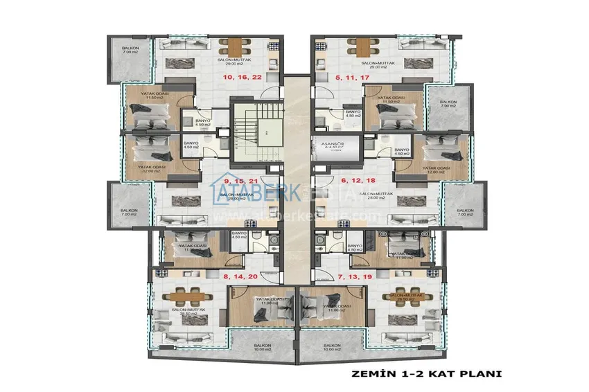 Buy cheap 🔥Our new shared construction project with a good location - the center of Alanya, Cleopatra beach area 1 