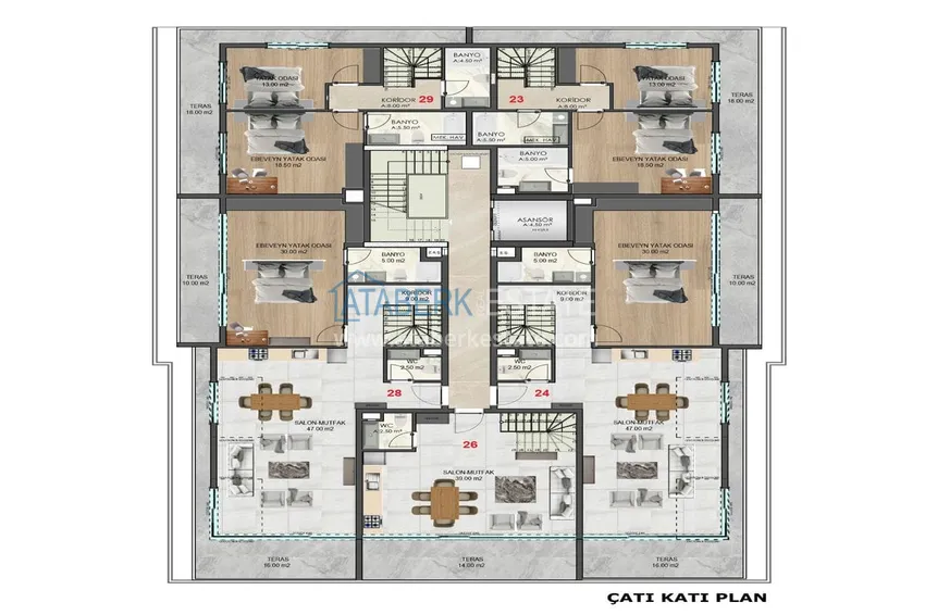 Buy cheap 🔥Our new shared construction project with a good location - the center of Alanya, Cleopatra beach area 4 