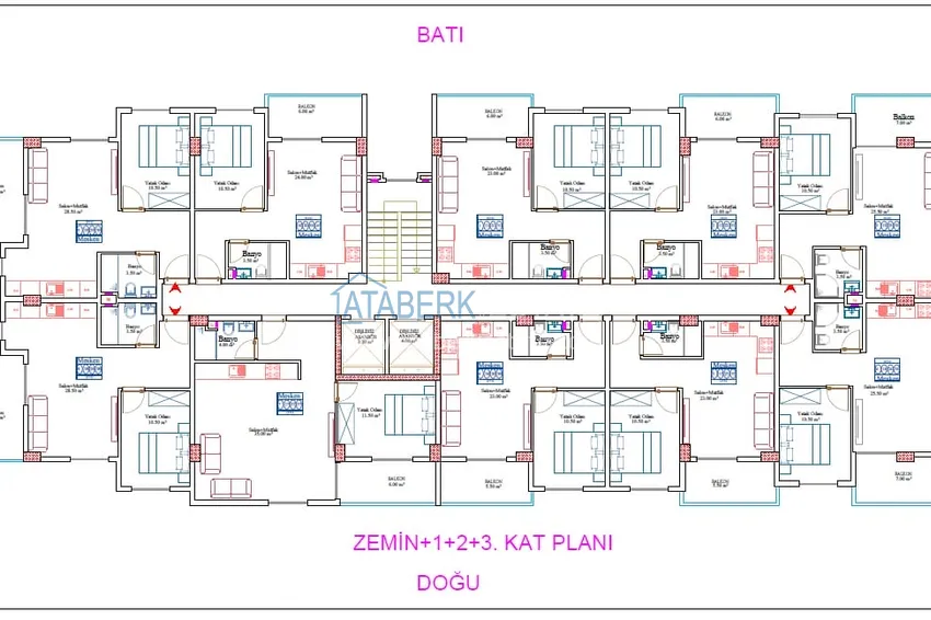 Buy cheap 1+1 furnished apartment from the owner in Mahmutlar, Alanya 1 