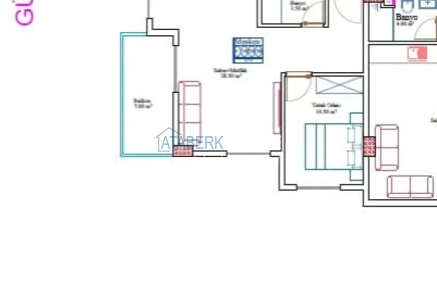 Buy cheap 1+1 furnished apartment from the owner in Mahmutlar, Alanya 2 
