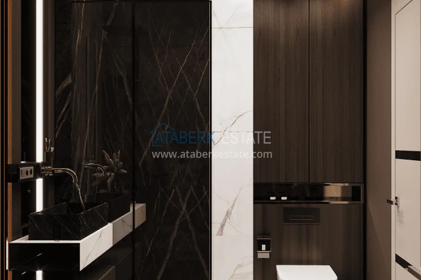 Purchase  Stylish project at the final stage of construction in Alanya, Kestel district 39 