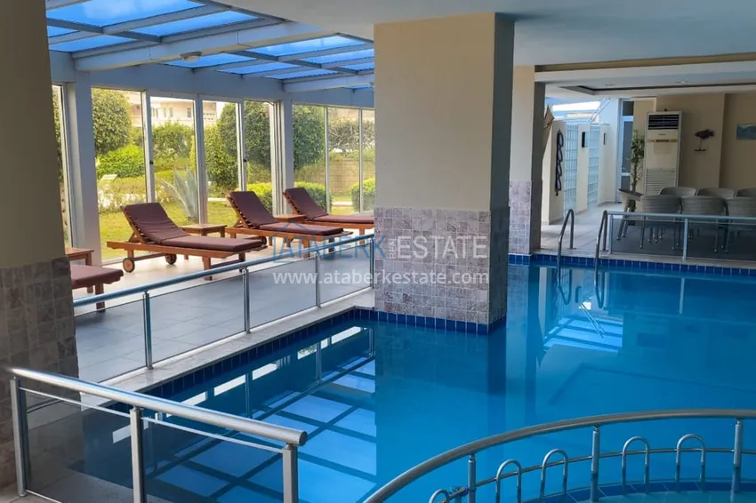 Furnished 1 + 1 apartment with a glazed balcony overlooking the sea, mountains and Kale in Cikcilli, Alanya 12 