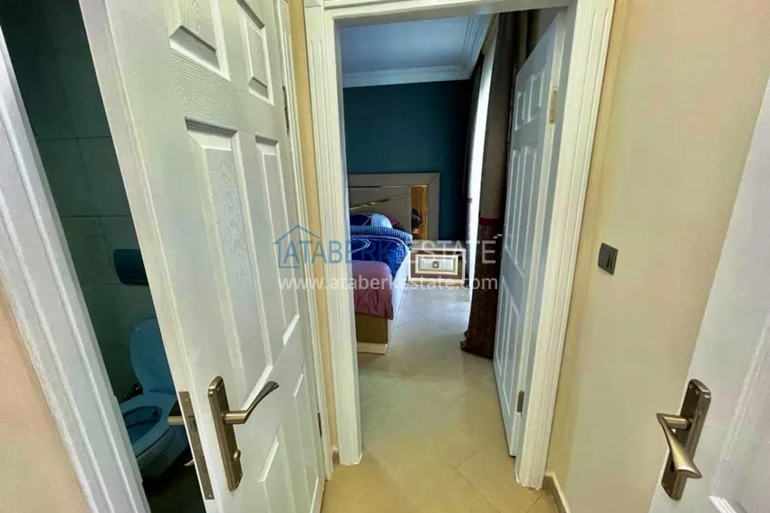 Purchase  3+1 furnished penthouse with sea views in a complex with infrastructure, Akdam district — Alanya  12 