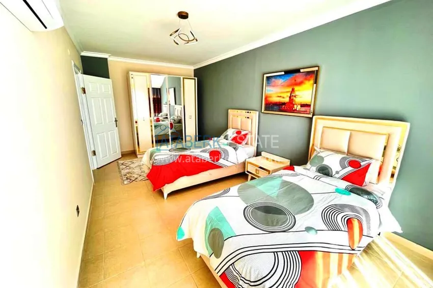 Purchase  3+1 furnished penthouse with sea views in a complex with infrastructure, Akdam district — Alanya  18 