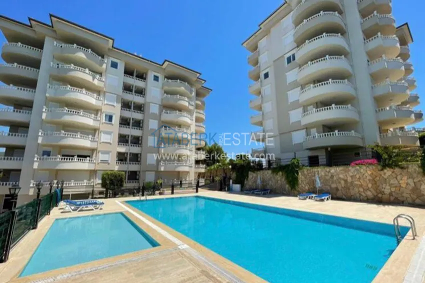 3+1 furnished penthouse with sea views in a complex with infrastructure, Akdam district — Alanya  2 
