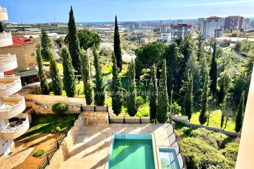 Purchase  3+1 furnished penthouse with sea views in a complex with infrastructure, Akdam district — Alanya  23 