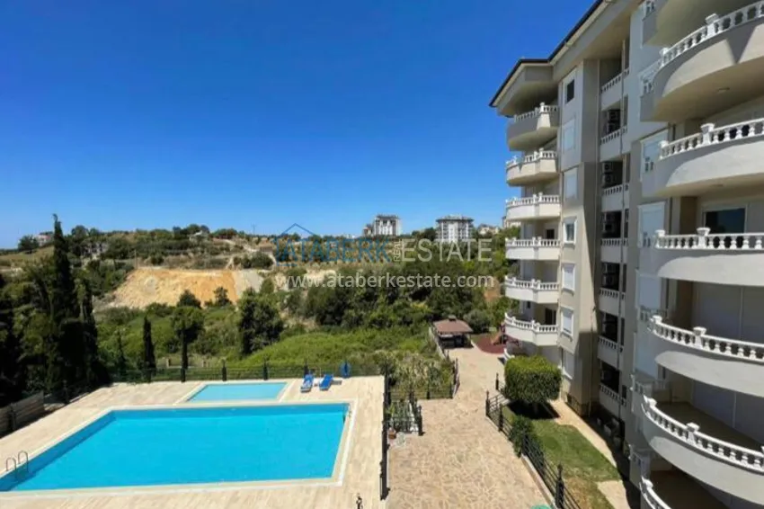 3+1 furnished penthouse with sea views in a complex with infrastructure, Akdam district — Alanya  3 