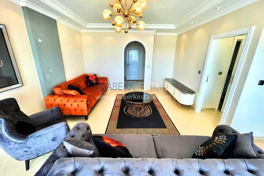 Purchase  3+1 furnished penthouse with sea views in a complex with infrastructure, Akdam district — Alanya  4 