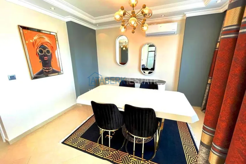 Purchase  3+1 furnished penthouse with sea views in a complex with infrastructure, Akdam district — Alanya  5 