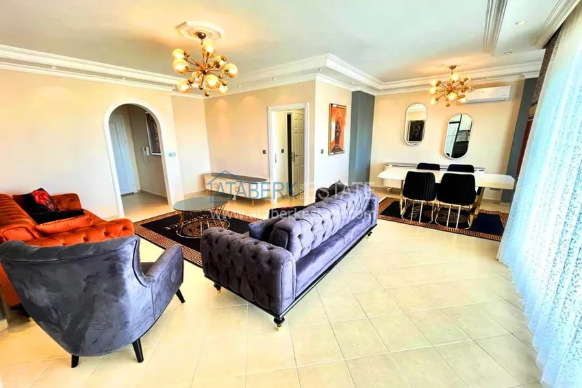 Purchase  3+1 furnished penthouse with sea views in a complex with infrastructure, Akdam district — Alanya  6 