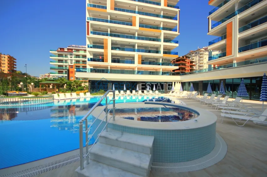1 + 1 apartment furnished in a premium complex, Tosmur area - Alanya 8 