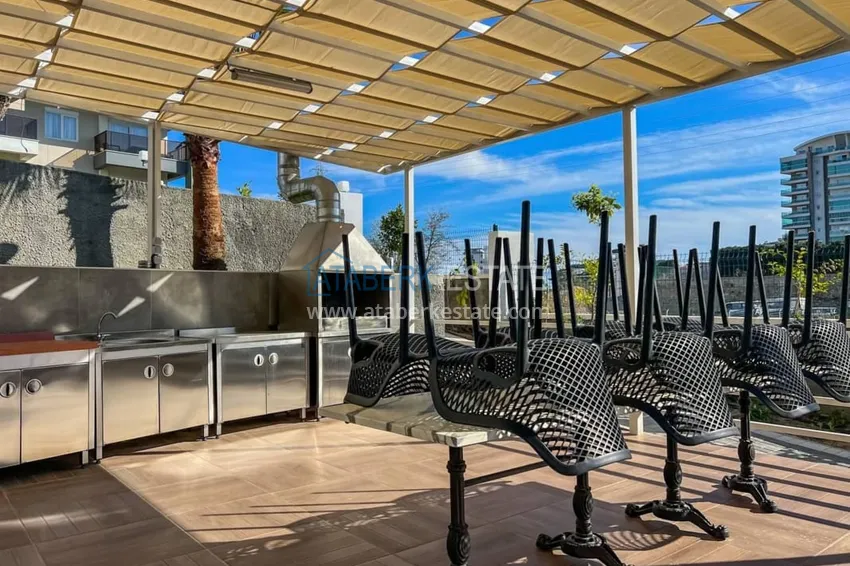 1+1 furnished apartment in a luxury residence near Incekum beach, Avsallar area - Alanya 9 