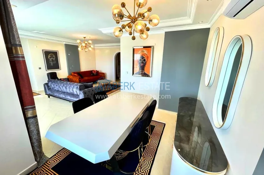Purchase  3+1 furnished penthouse with sea views in a complex with infrastructure, Akdam district — Alanya  8 