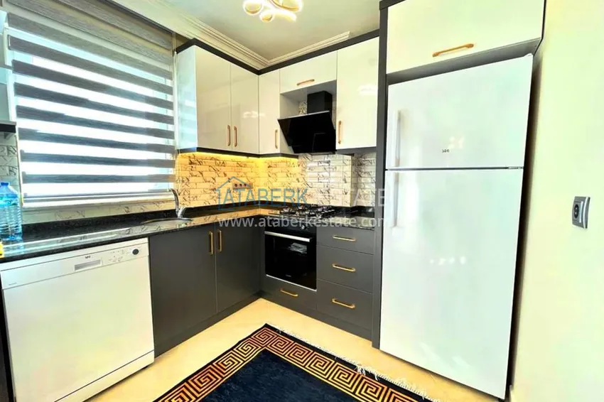 Purchase  3+1 furnished penthouse with sea views in a complex with infrastructure, Akdam district — Alanya  9 