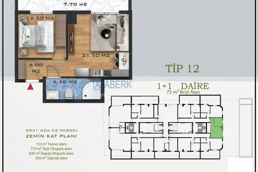 Buy cheap New residential complex in Konyaalti with spacious 2+1 duplexes 13 