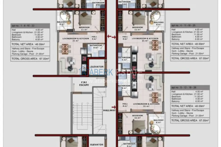 Buy cheap Offer from the owner - a one-bedroom apartment in a new complex in Oba, Alanya 1 