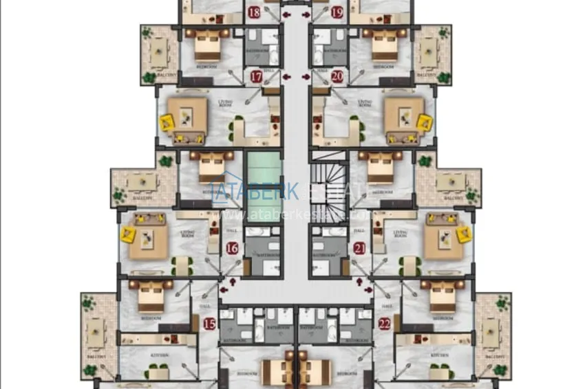 Buy cheap Modern family-type residential complex with luxurious infrastructure under construction — Alanya, Oba 1 