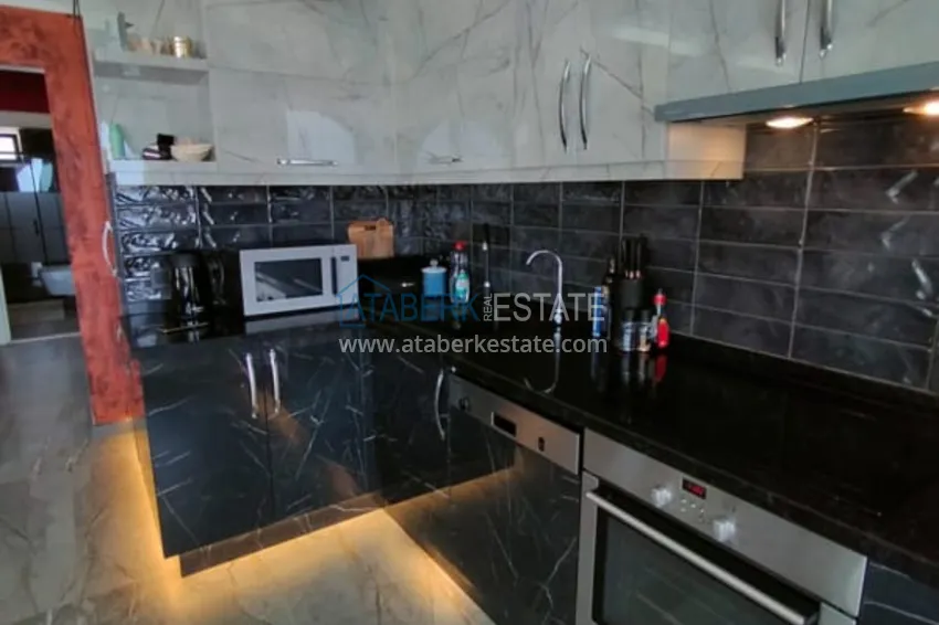 Purchase Apartment 2 + 1 with the author's interior and sea views in the area open for residence permit, Cikcilli - Alanya 10