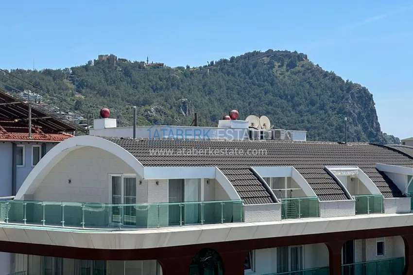 Purchase  1+1 penthouse for rent in the center of Alanya in an exclusive residential complex  14 