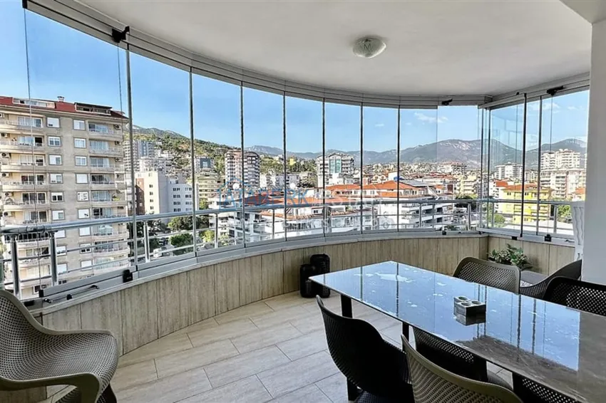Purchase 2+1 apartment with furniture and a glazed balcony in Alanya - Cikcilli district 11 