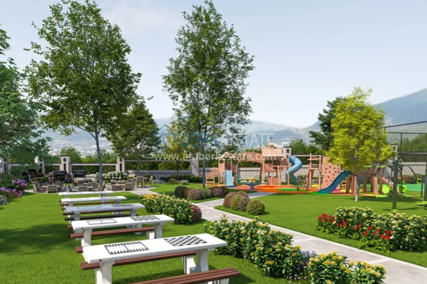 Modern family-type residential complex with luxurious infrastructure under construction — Alanya, Oba 14 