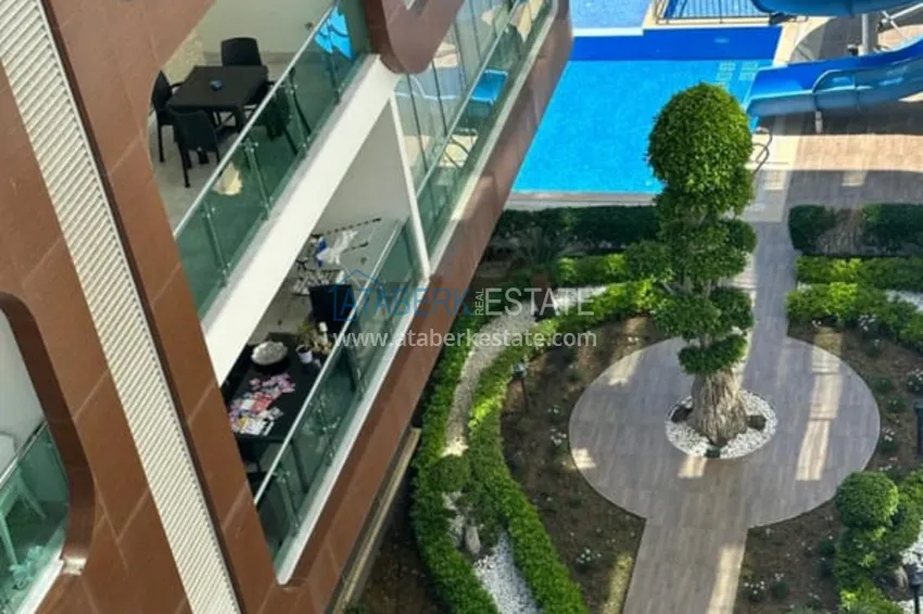 Purchase  1+1 penthouse for rent in the center of Alanya in an exclusive residential complex  16 