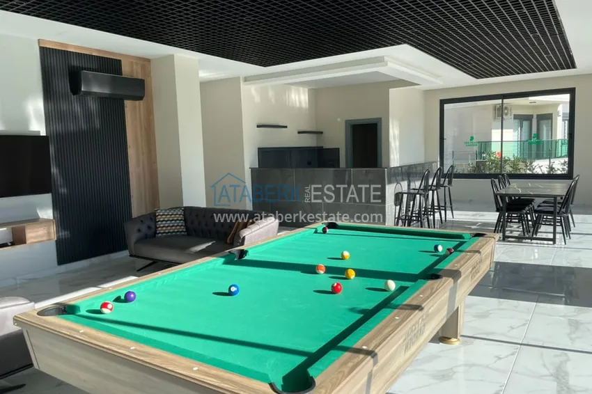 Apartment 1+1 furnished in a complex with infrastructure, Oba district, Alanya 10 