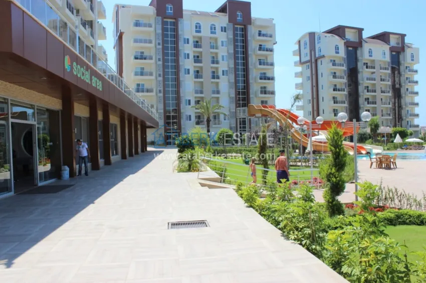Apartment 2 + 1 with furniture and sea views in a comfortable residential complex, Avsallar area - Alanya 17 