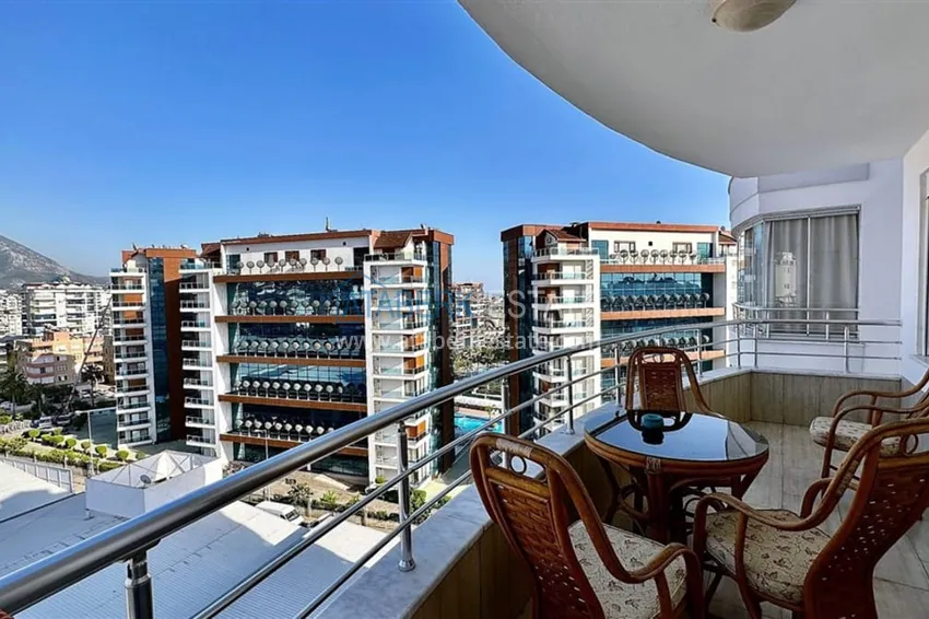 Purchase 2+1 apartment with furniture and a glazed balcony in Alanya - Cikcilli district 14 