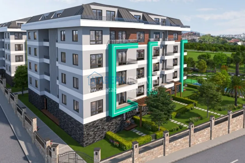 Modern family-type residential complex with luxurious infrastructure under construction — Alanya, Oba 18 