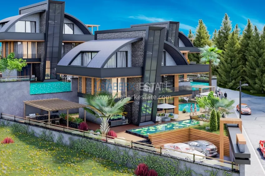 Private villa complex under construction in Kargicak 1 