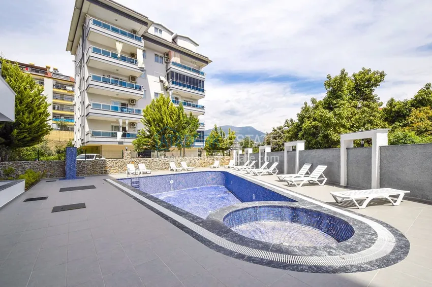 1+1 apartment in Alanya, Oba district - with new furniture and mountain views  2 