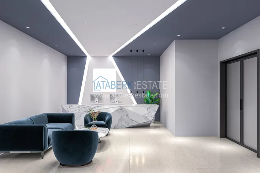 Modern family-type residential complex with luxurious infrastructure under construction — Alanya, Oba 19 