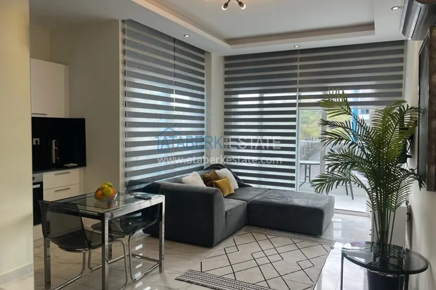 Purchase One-bedroom apartment for rent in a complex with rich infrastructure and a private beach — Alanya, Kestel F11 district 2 