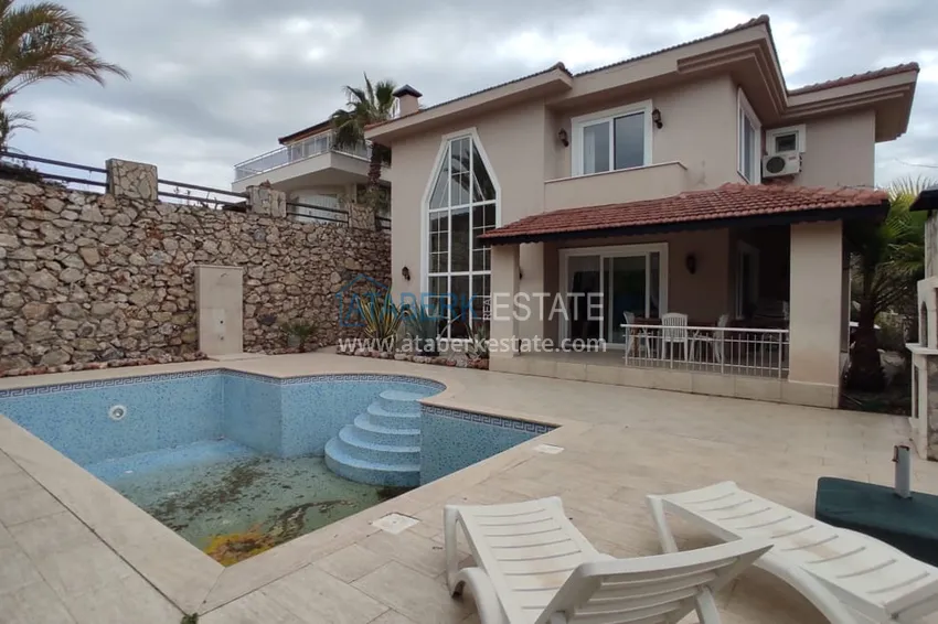 Two-storey furnished villa with panoramic views in Alanya Kargicak 1 