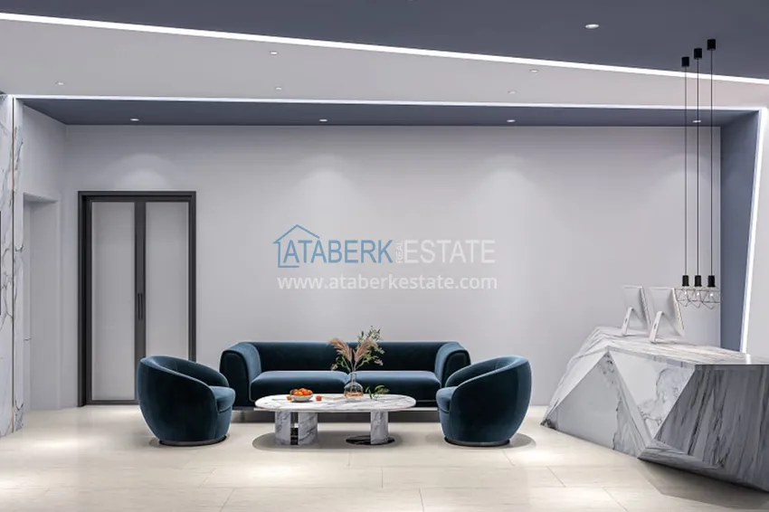 Modern family-type residential complex with luxurious infrastructure under construction — Alanya, Oba 20 