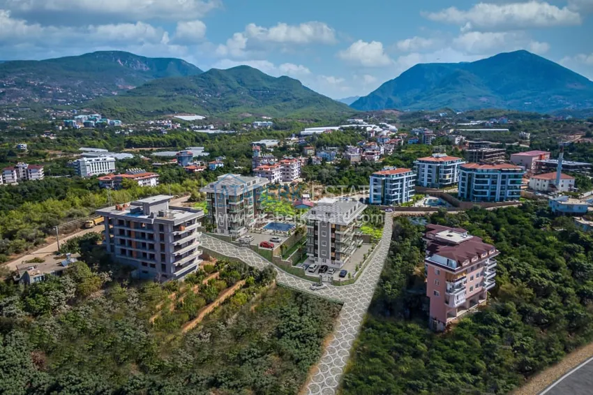 2+1 duplex penthouse partially furnished with sea views, Oba district — Alanya. Suitable for a residence permit! 2 