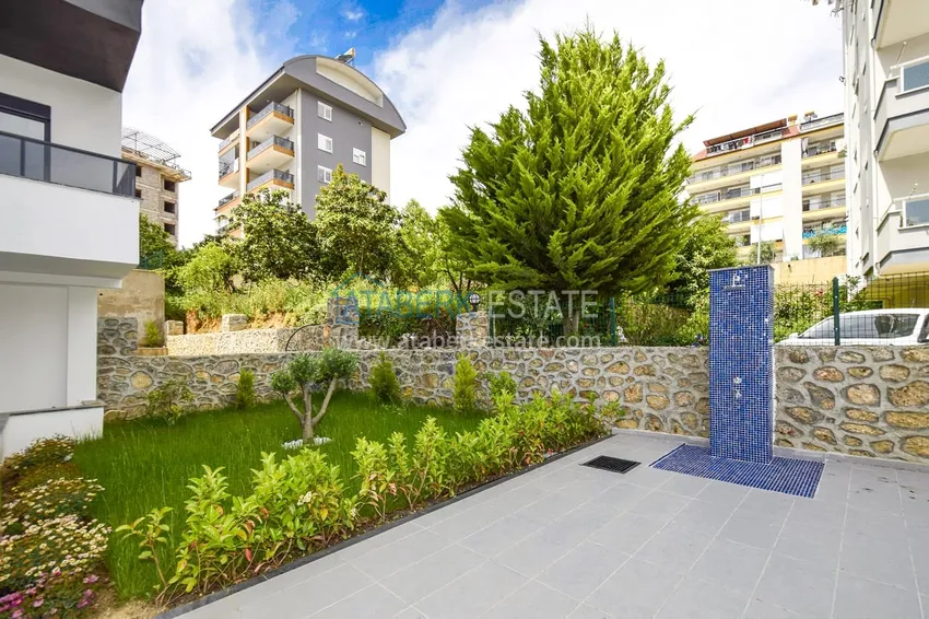 1+1 apartment in Alanya, Oba district - with new furniture and mountain views  3 