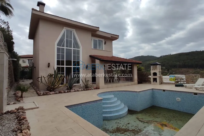 Two-storey furnished villa with panoramic views in Alanya Kargicak 3 