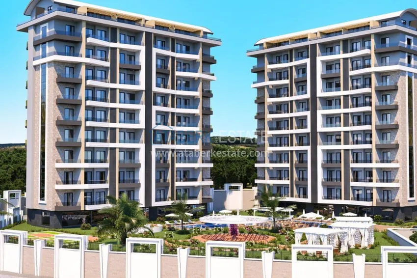 View apartment 1+1 from an investor in a complex under construction, Avsallar district - Alanya 6 