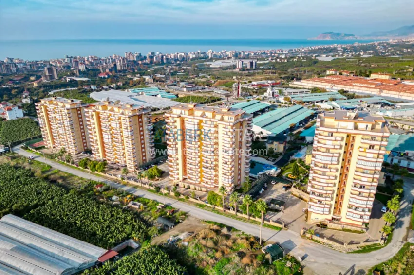 Apartment 3+1 with furniture and panoramic views of the sea and mountains, Mahmutlar district — Alanya 4 