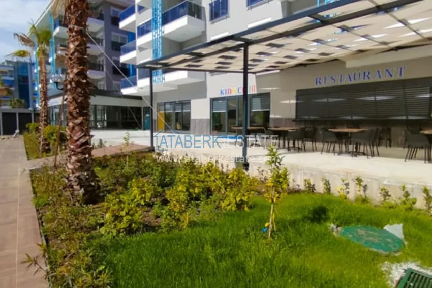 2+1 duplex for rent in Kestel in an ultra-luxury complex with a private beach D34 8 