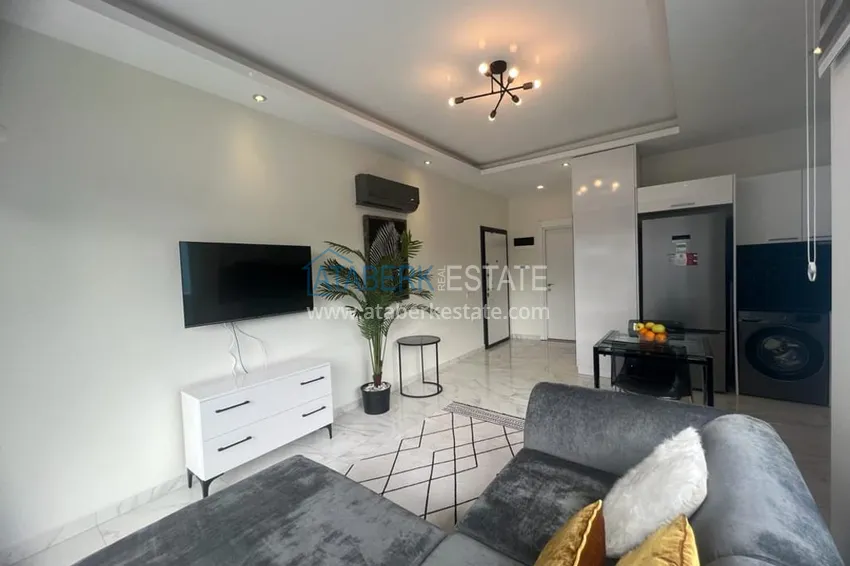 Purchase One-bedroom apartment for rent in a complex with rich infrastructure and a private beach — Alanya, Kestel F11 district 5 