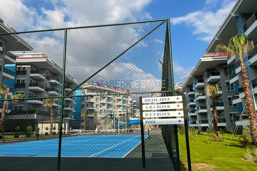 2+1 duplex for rent in Kestel in an ultra-luxury complex with a private beach D34 9 