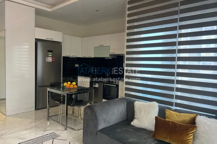 Purchase One-bedroom apartment for rent in a complex with rich infrastructure and a private beach — Alanya, Kestel F11 district 6 