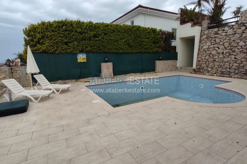 Two-storey furnished villa with panoramic views in Alanya Kargicak 7 