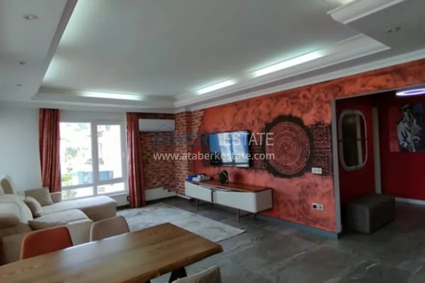 Purchase Apartment 2 + 1 with the author's interior and sea views in the area open for residence permit, Cikcilli - Alanya 6